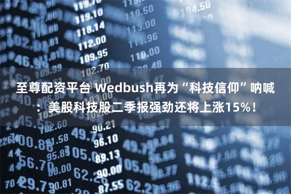 至尊配资平台 Wedbush再为“科技信仰”呐喊：美股科技股二季报强劲还将上涨15%！